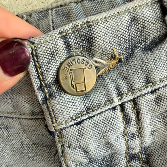 Vintage Gasoline Jeans 50/50 Two Tone High Rise Taper Gray Blue Denim Womens 24 - Picture 3 of 7
